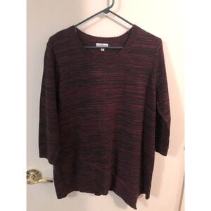 Croft & Barrow Women XL  Black Mulberry Sweater Used